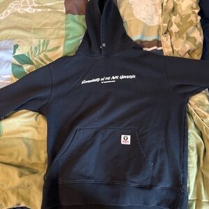 Bape Black Hoodie with White Text